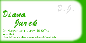 diana jurek business card